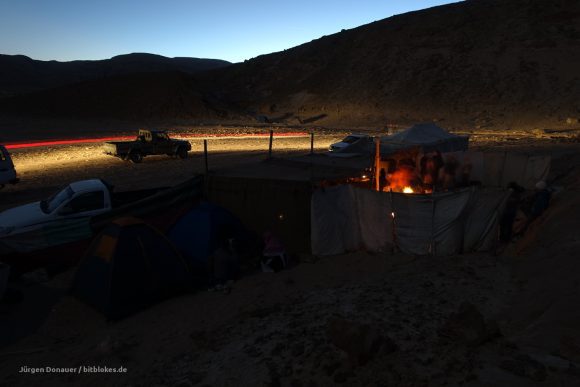 Das Camp bei Nacht
